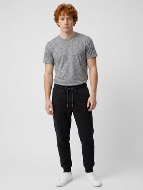 Men's Black Drawstring Jogger Pants
